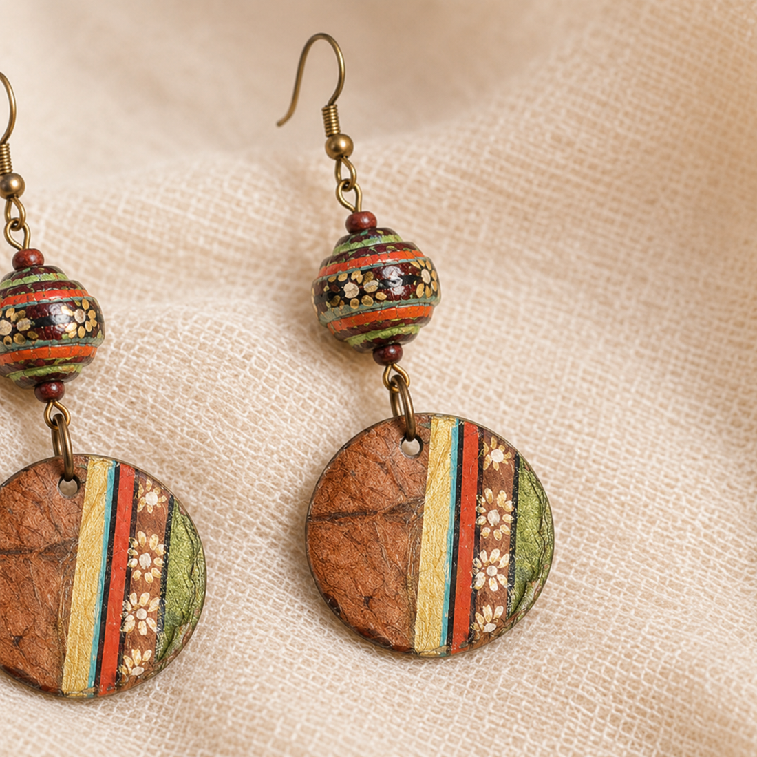 Swaying Coco Medley Ethnic Earrings