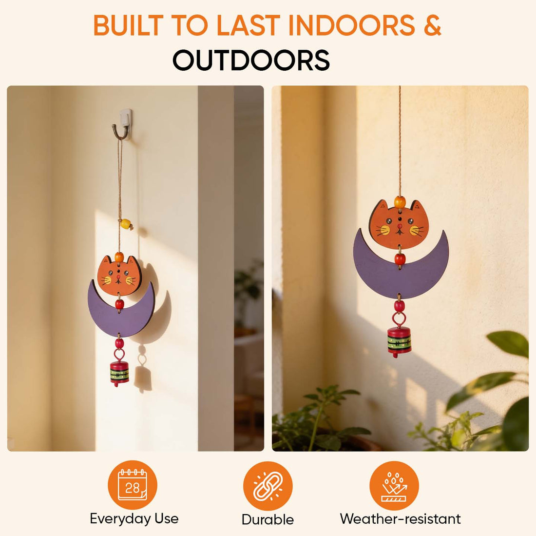 Cute Kitty Wind Chime (10x4)