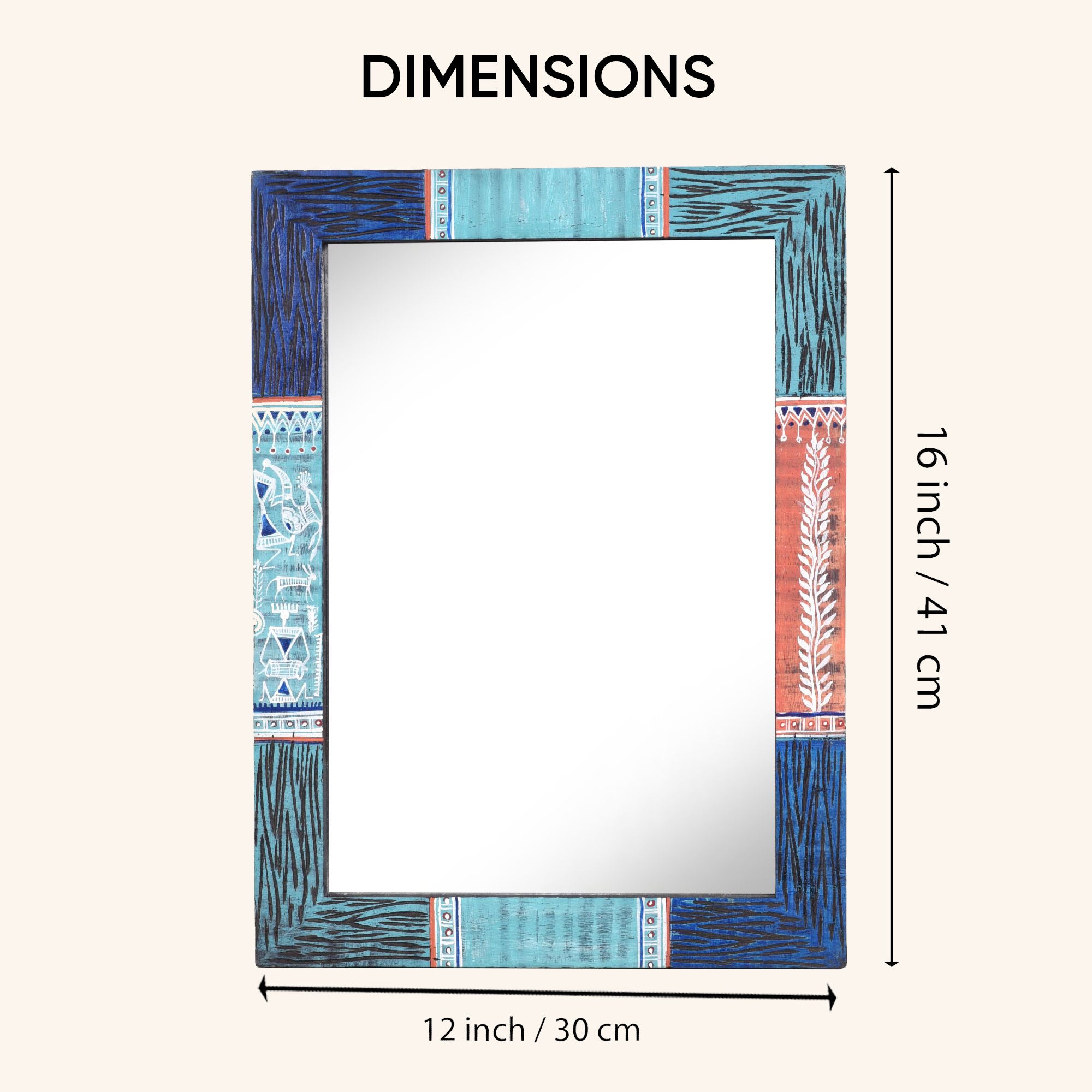 Cultural Reflections Wooden Mirror