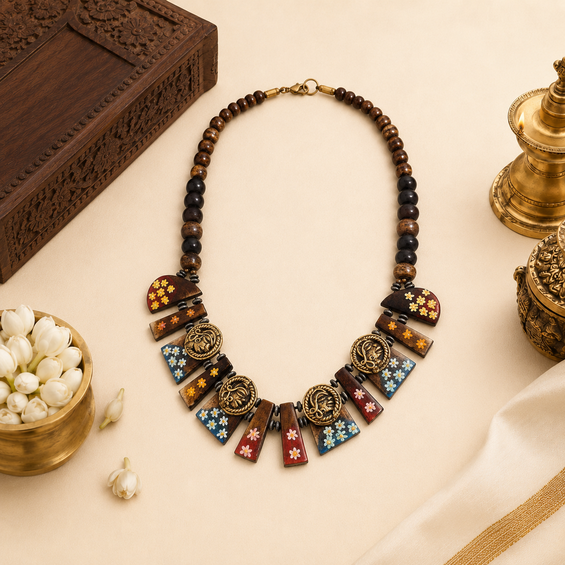 Boho Wanderlust Tassel Necklace Handcrafted Ethnic Necklace