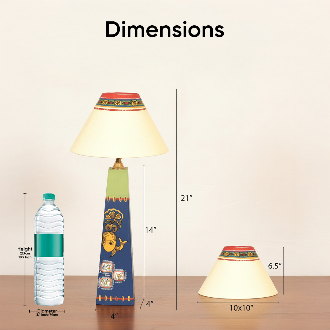 Madhubani Hand-Painted Table Lamp