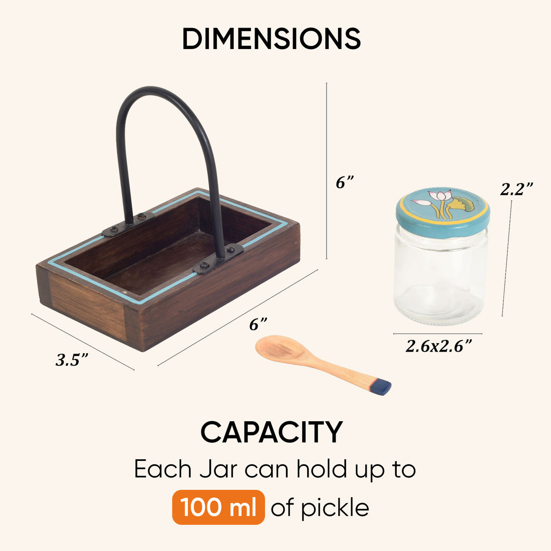 Pichhwai Art Mukhwas Serving Jars and Tray