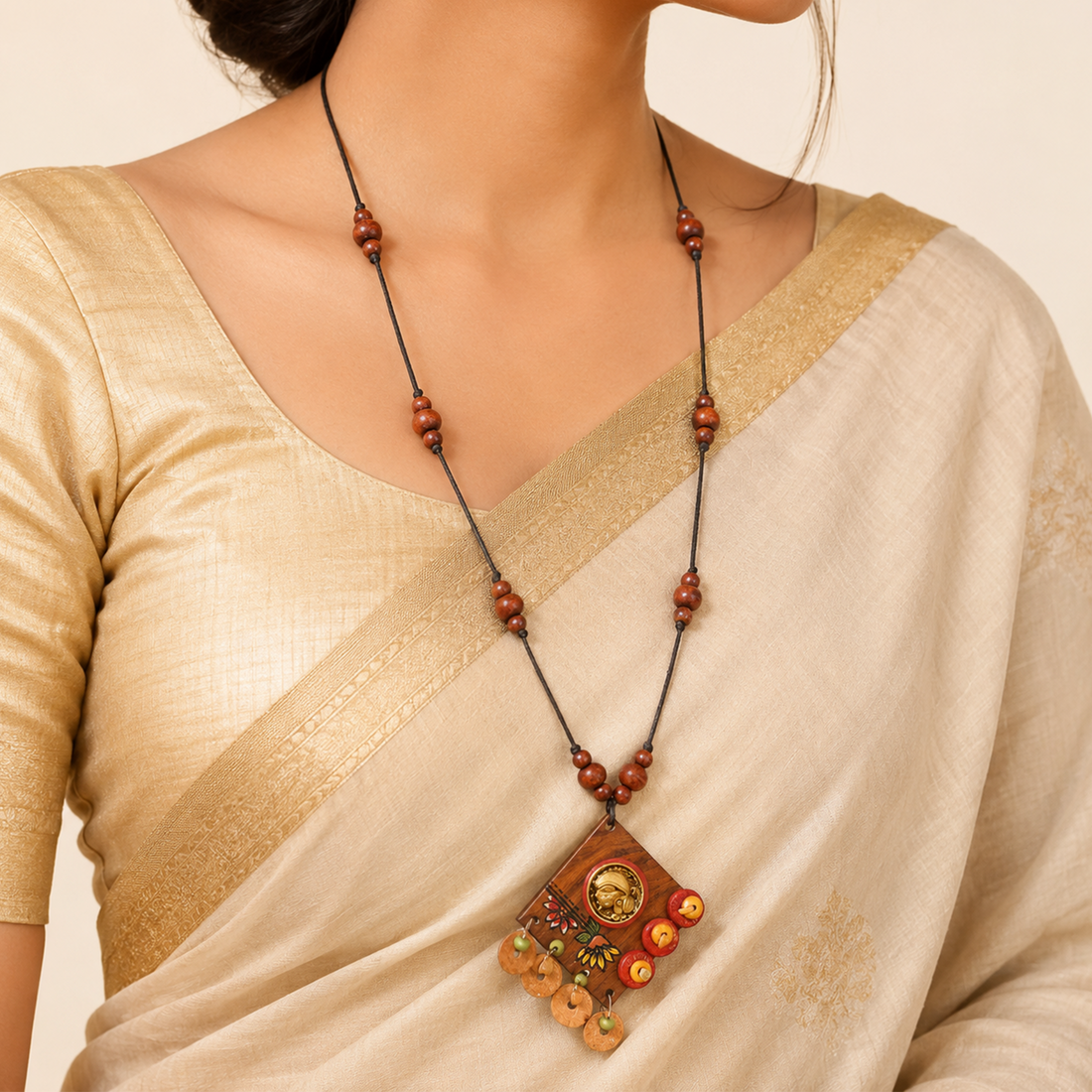 Queen of Wisdom' Handcrafted Tribal Dhokra Necklace
