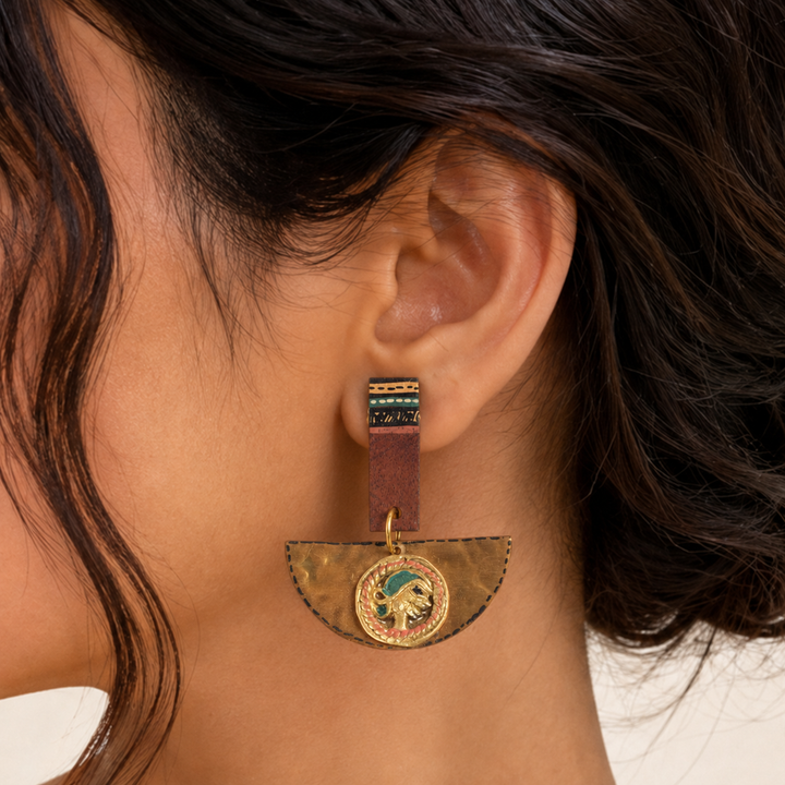 Queen Moon Handcrafted Earring