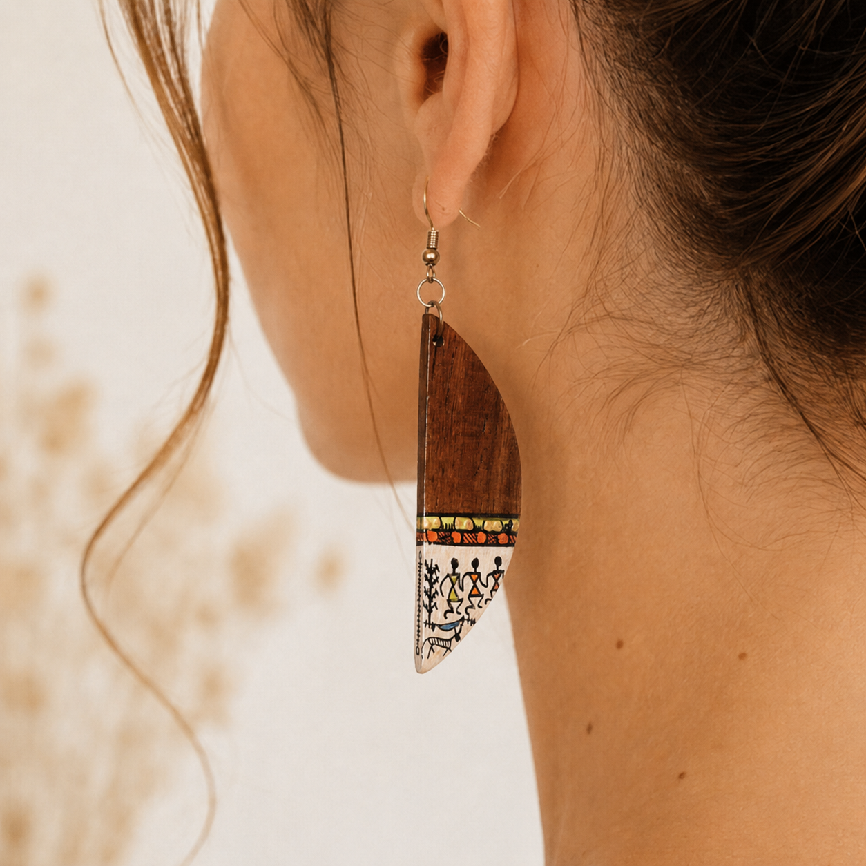 Dew Half Moon Earrings