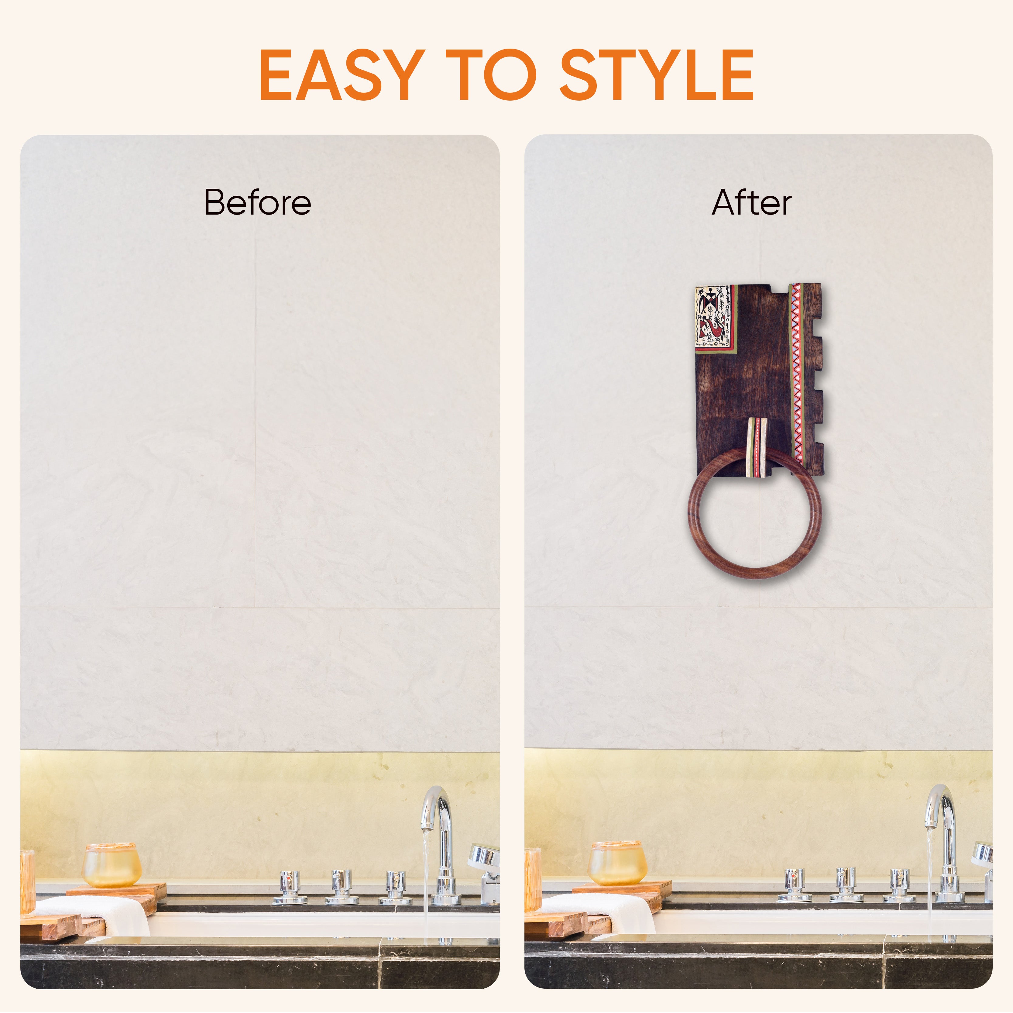 Warli Melody Towel Holder (4.5x2x10.5)