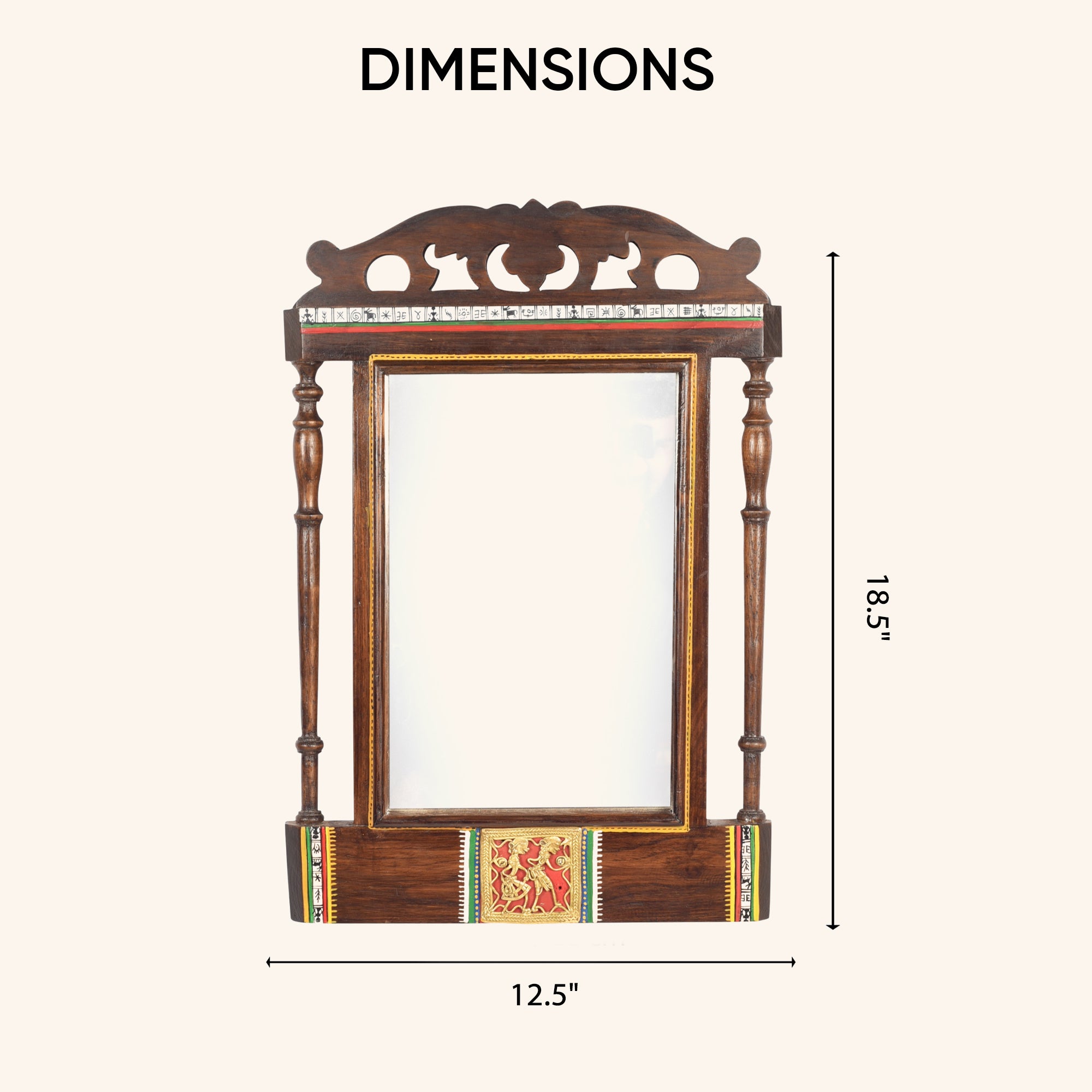 Walnut Window Handcrafted Mirror