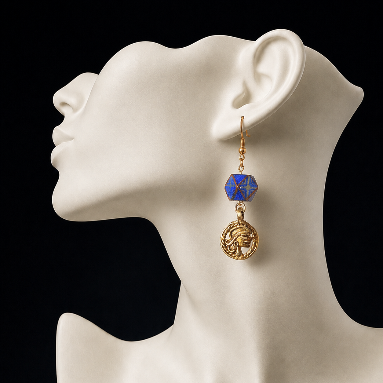Abstract Gild Charms Ethnic Earrings