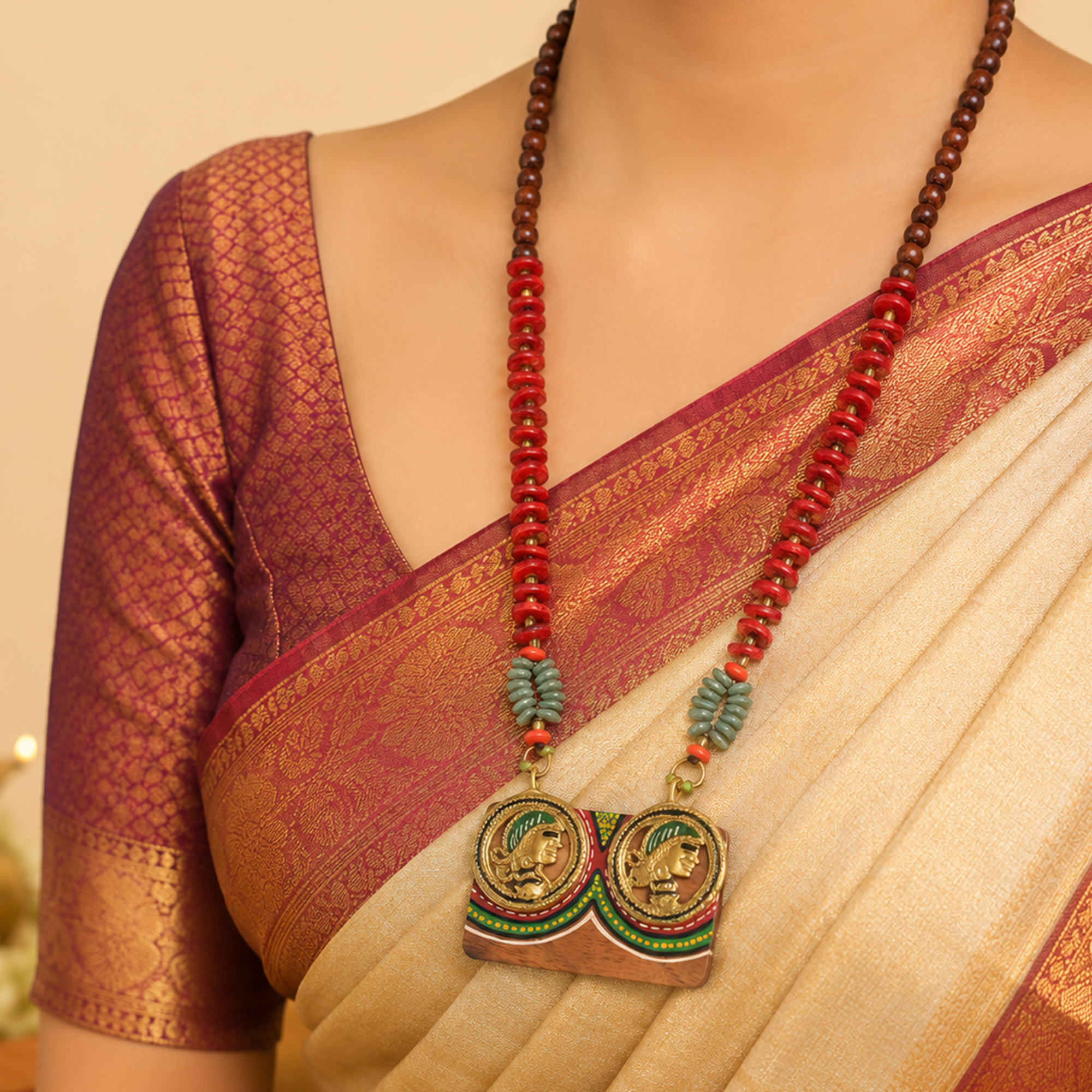 Queen's Twin Handcrafted Necklace
