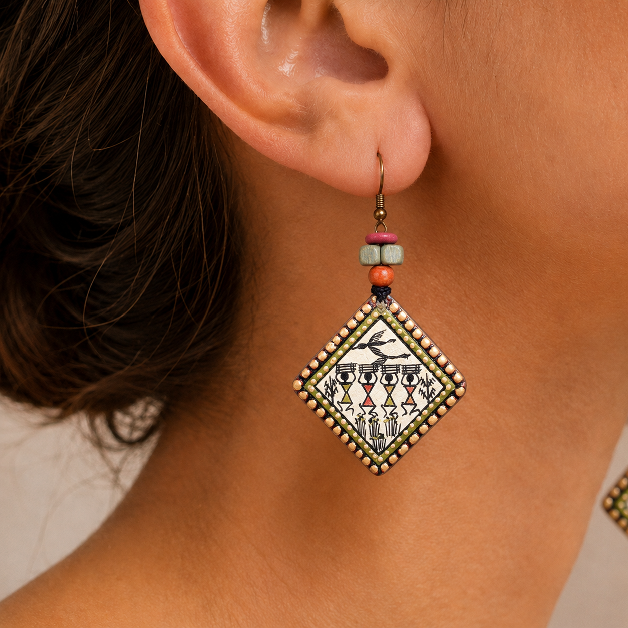 Jeda-II Tribal Art Earrings