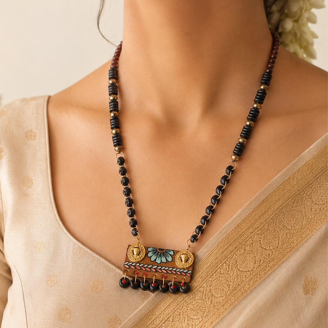 Tana-Mana' Handcrafted Tribal Dhokra Necklace