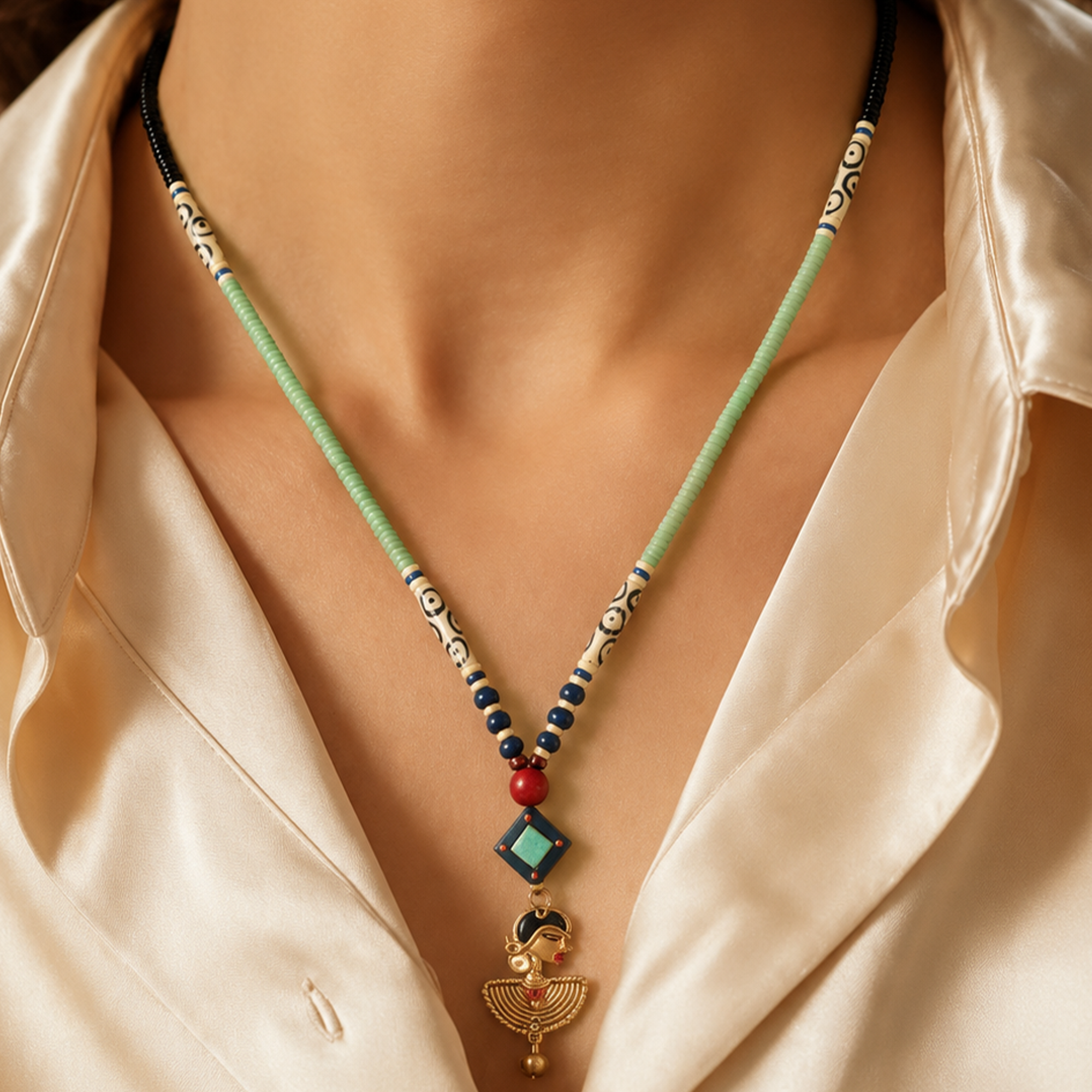 Vibrant Carnival Festoon Handcrafted Ethnic Necklace
