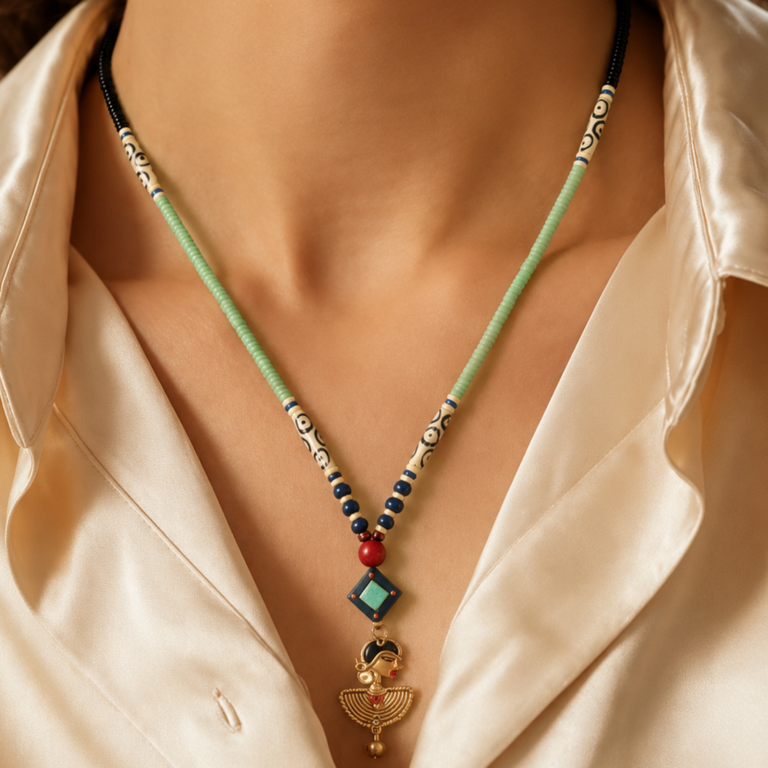 Vibrant Carnival Festoon Handcrafted Ethnic Necklace