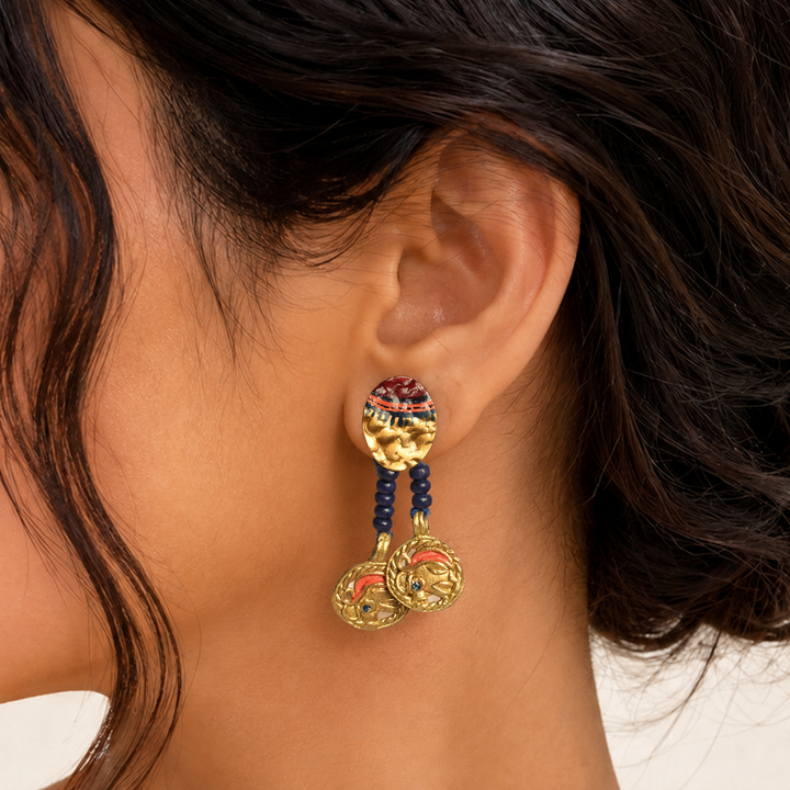 Queens Twins Handcrafted Tribal Earrings