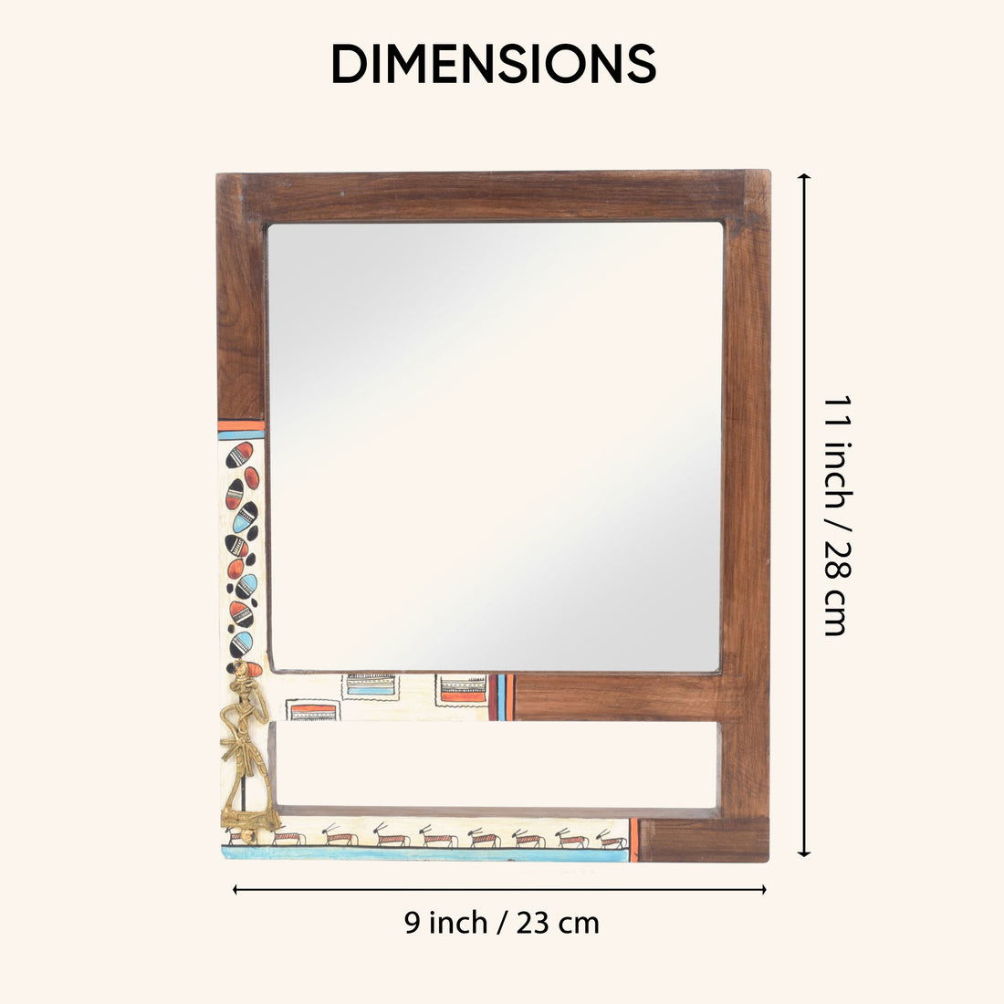 Reflective Spendor Teakwood Mirror