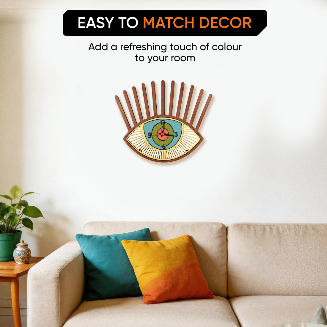 Tranquil Eyes Wall Clock