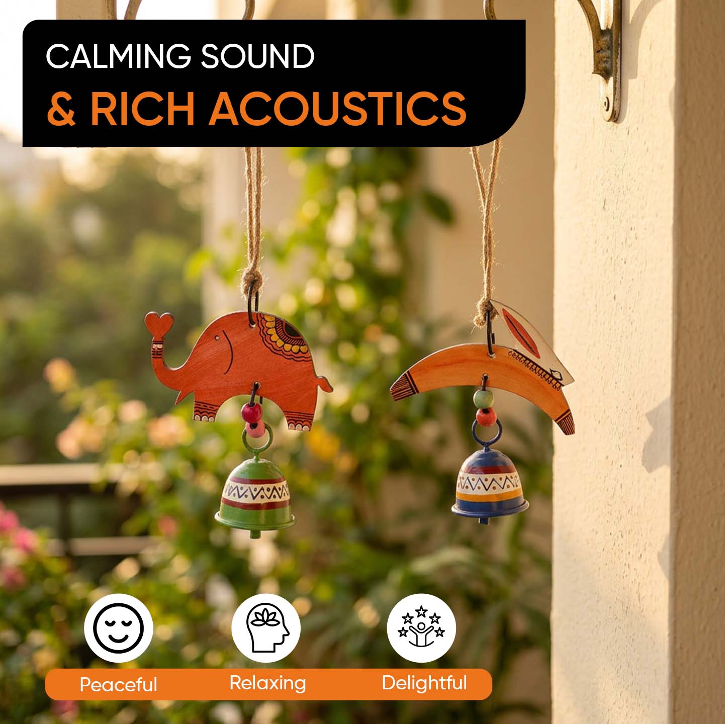 Elephant & Toucan Harmony Wind Chime Set