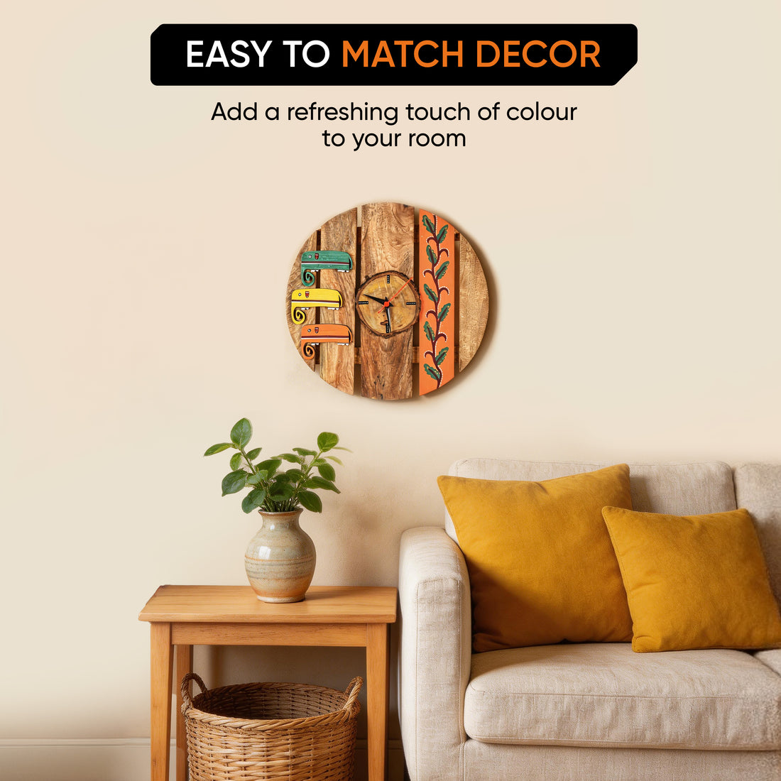 Majestic Elephants Wall Clock (12x1x12)