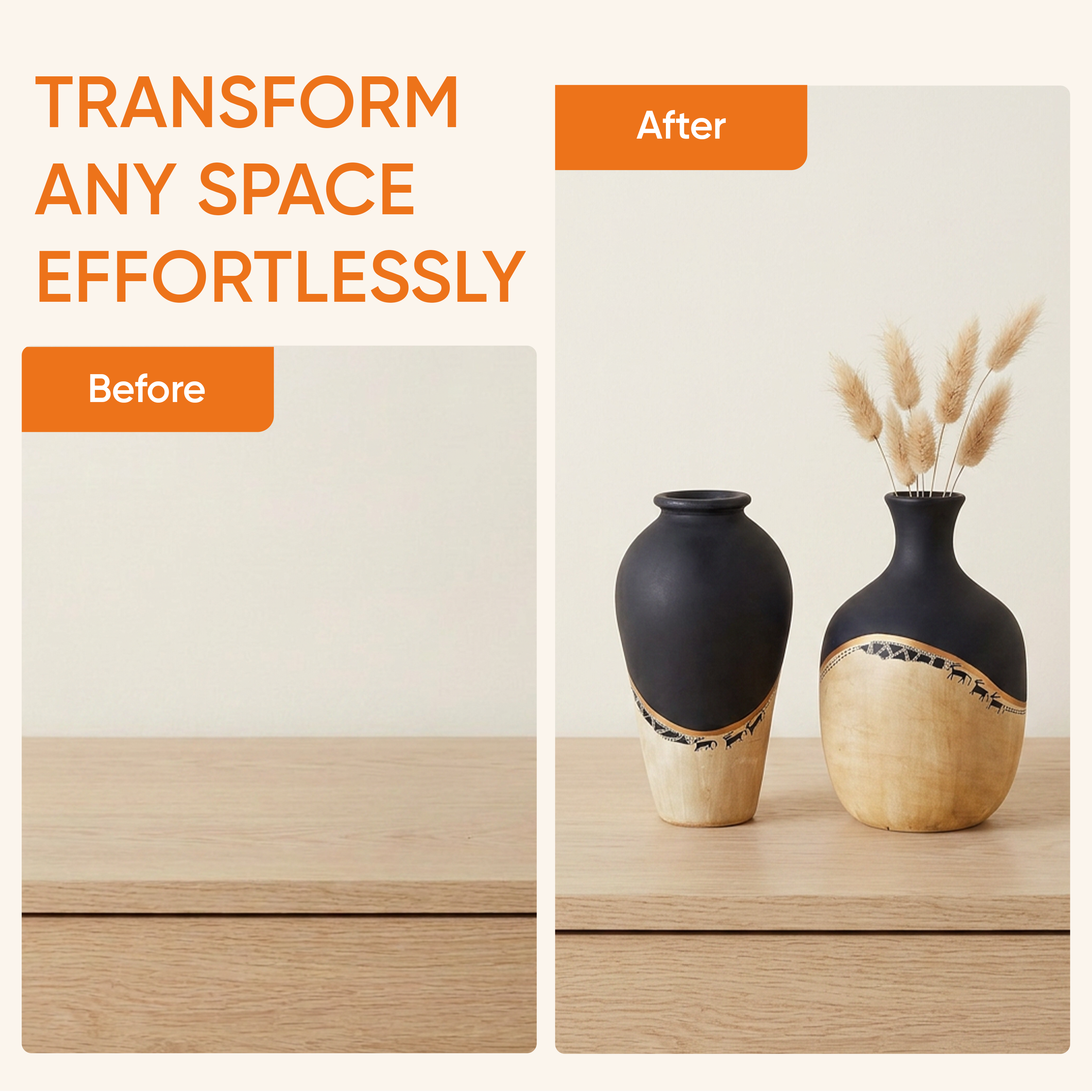 Midnight's secret small vase SET OF two (4x4x7 , 5x5x7)