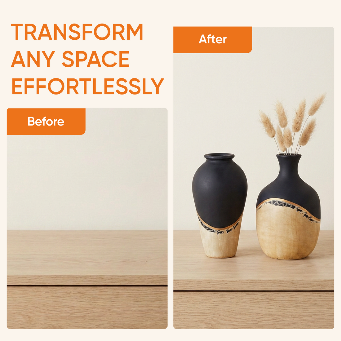 Midnight's secret small vase SET OF two (4x4x7 , 5x5x7)