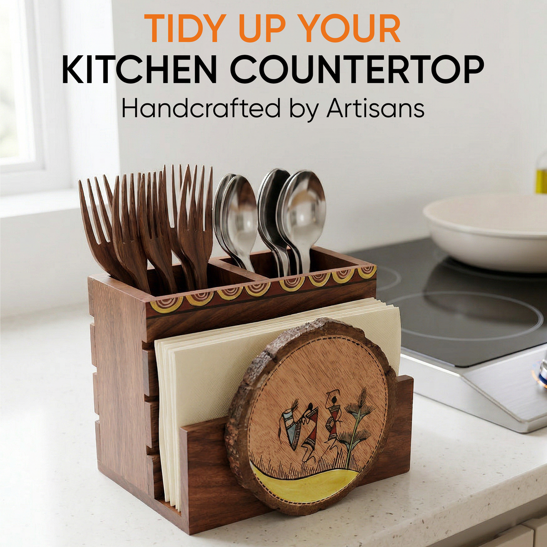Warli Fusion Cutlery Holder