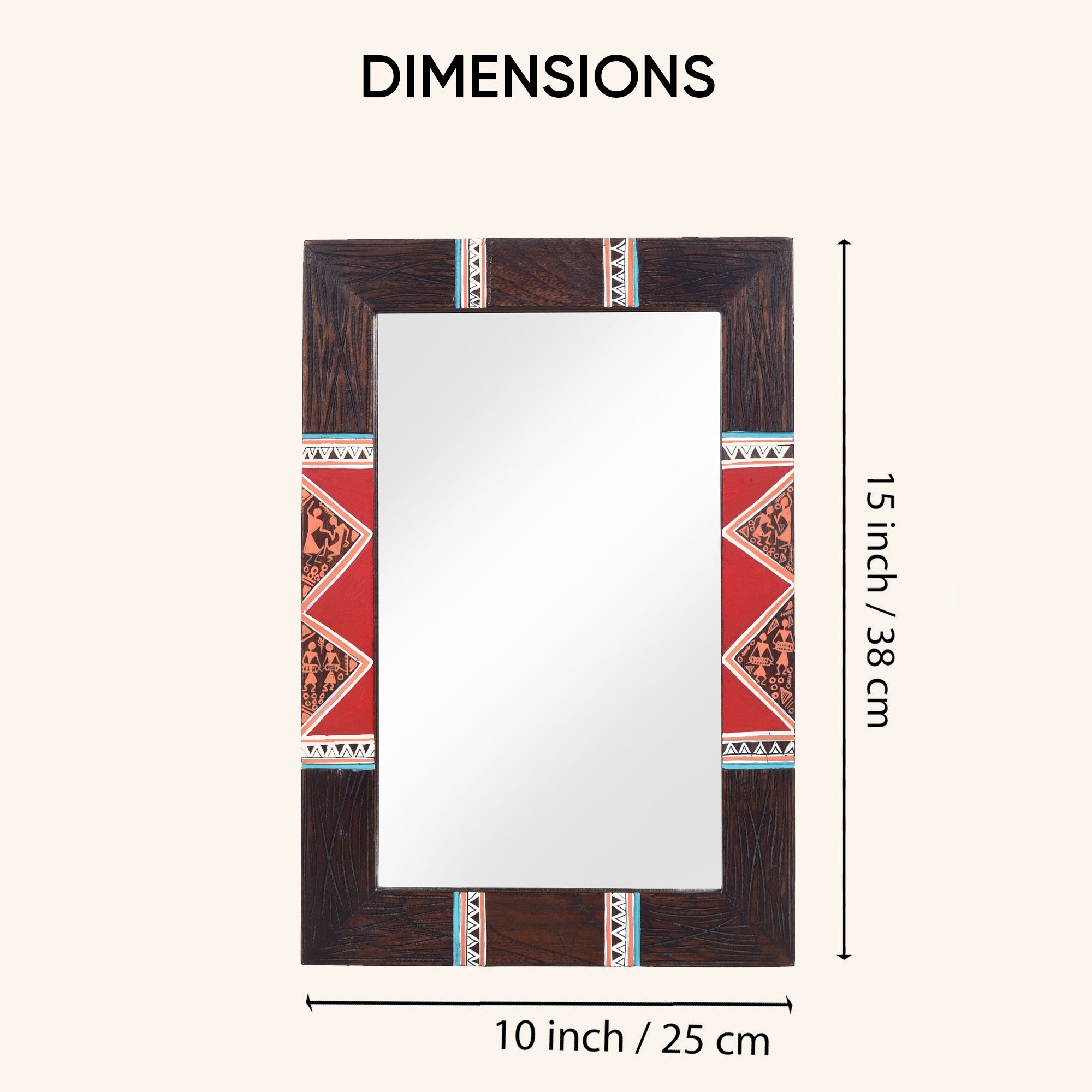 Artistic Reflections Wooden Mirror