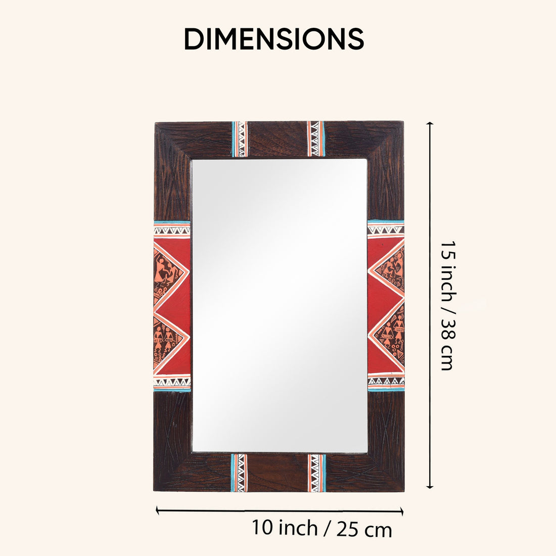 Artistic Reflections Wooden Mirror