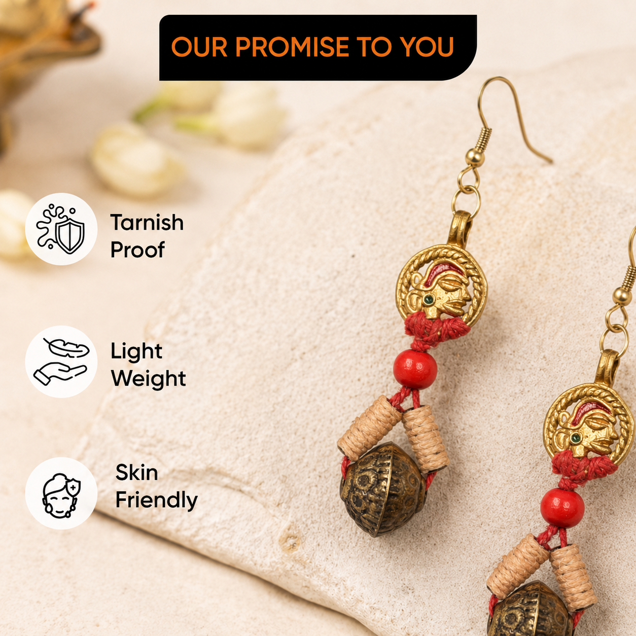 The Queen Noble Handcrafted Tribal Earrings