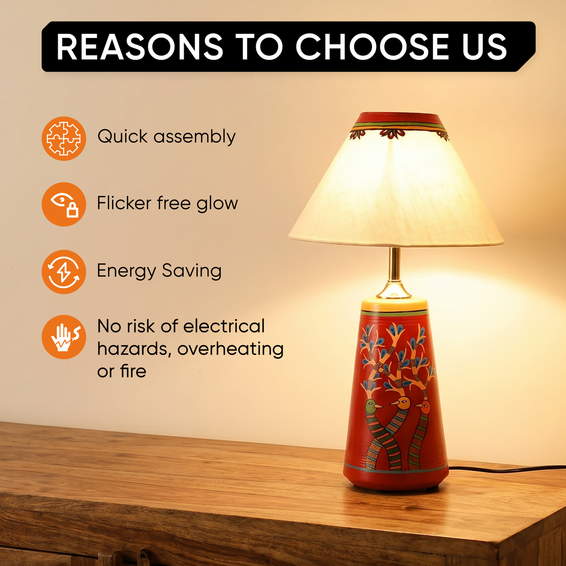 Chirping Birds Pyramid table Lamp