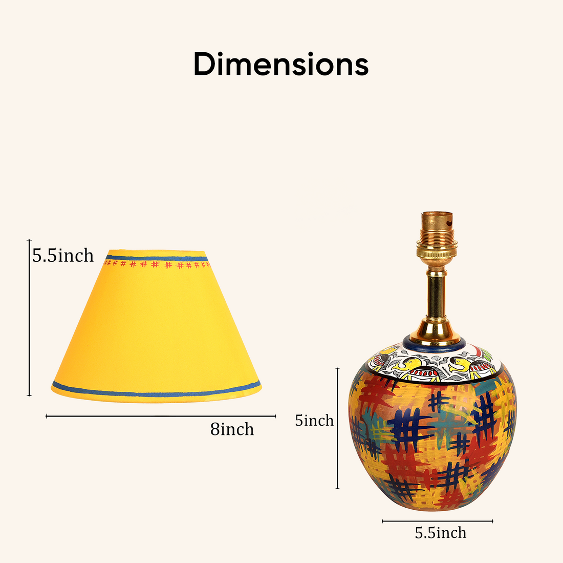 Colour Splash Terracotta Table Lamp (8x12)