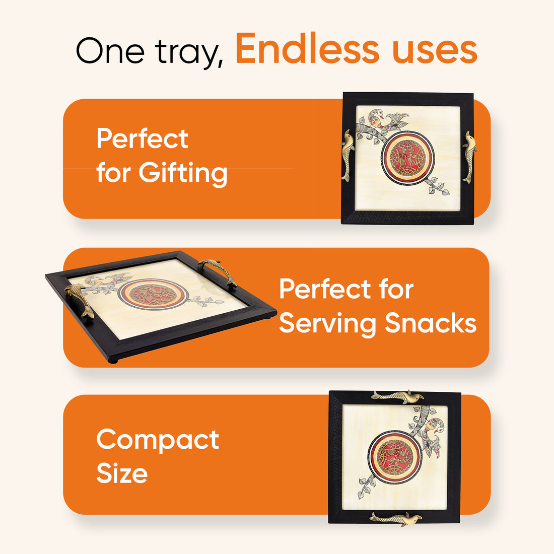 Artisan's Harmony Handcrafted Tray
