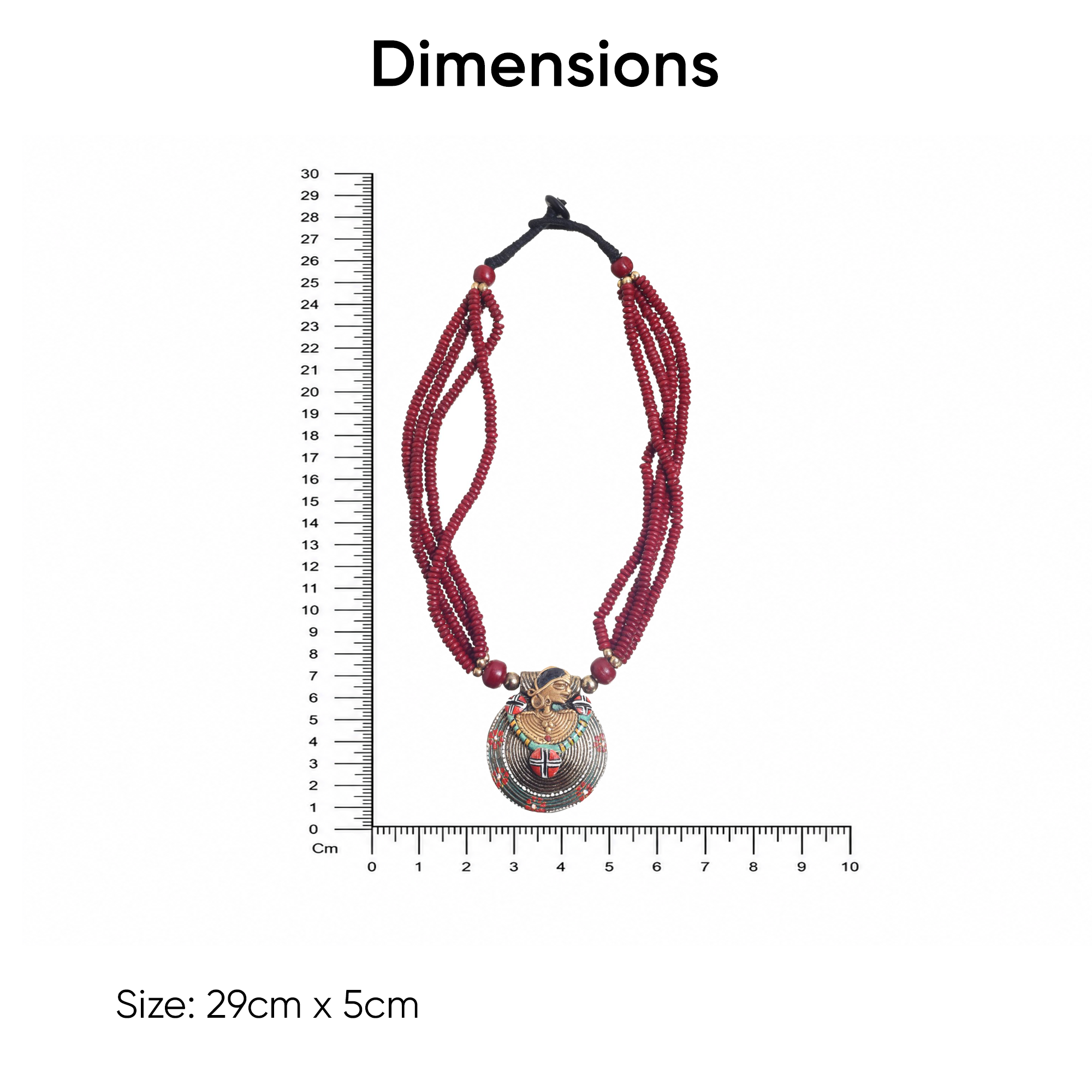 Nomad'S Treasure Trove Lariat Handcrafted Ethnic Necklace