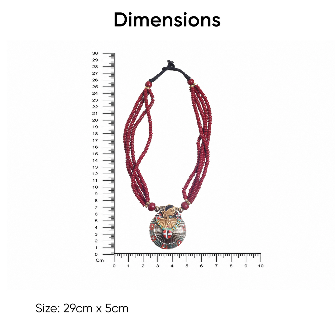 Nomad'S Treasure Trove Lariat Handcrafted Ethnic Necklace