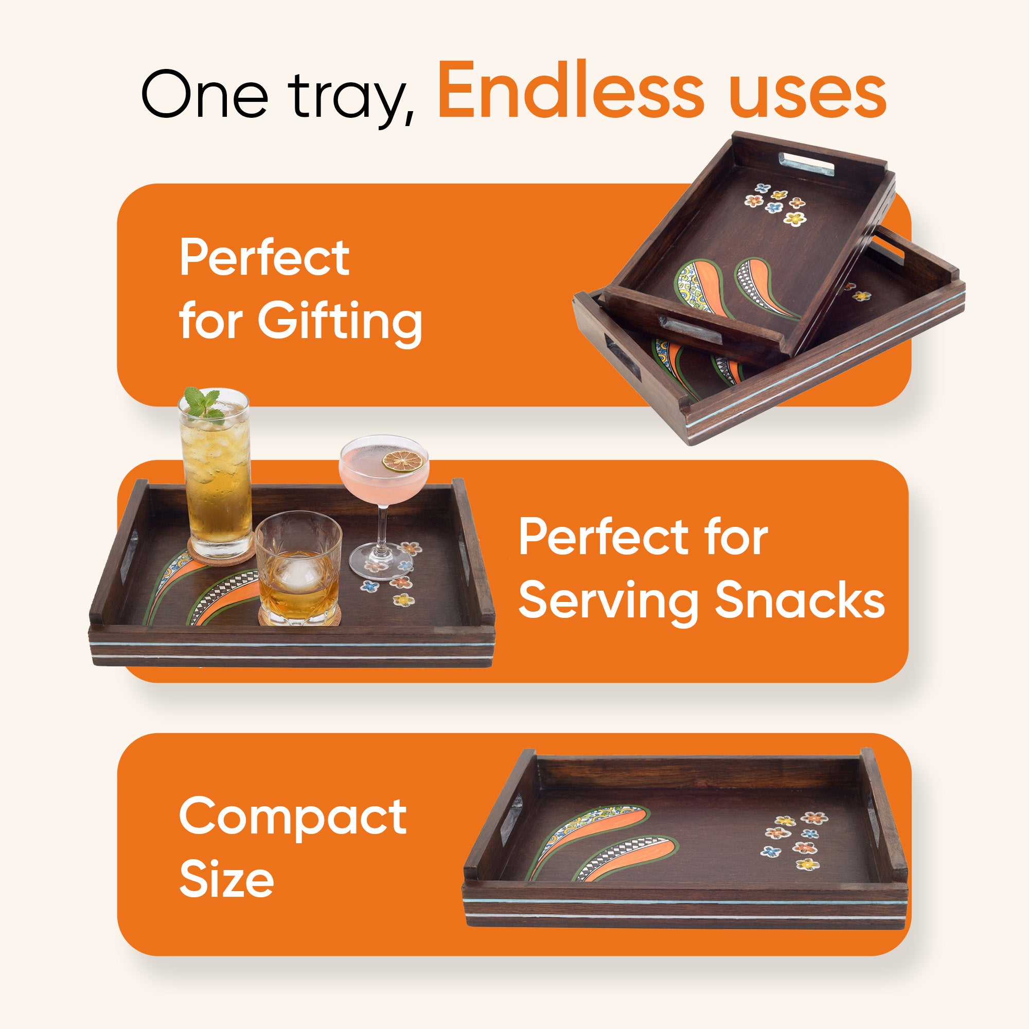Blooming Leaves Serving Trays S02