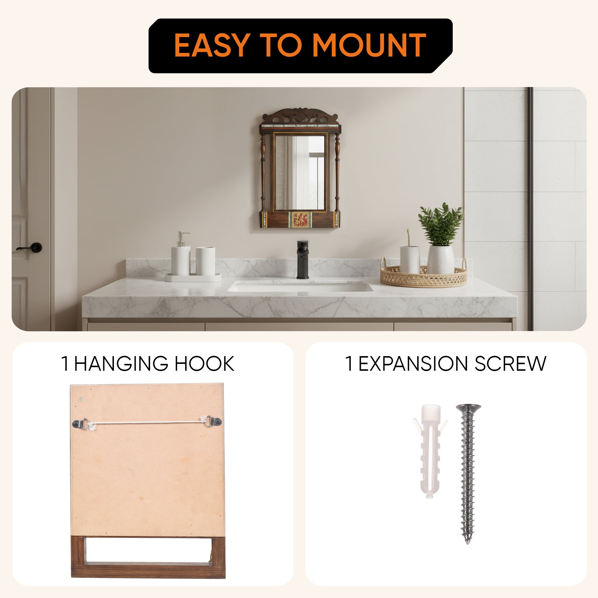 Walnut Window Handcrafted Mirror