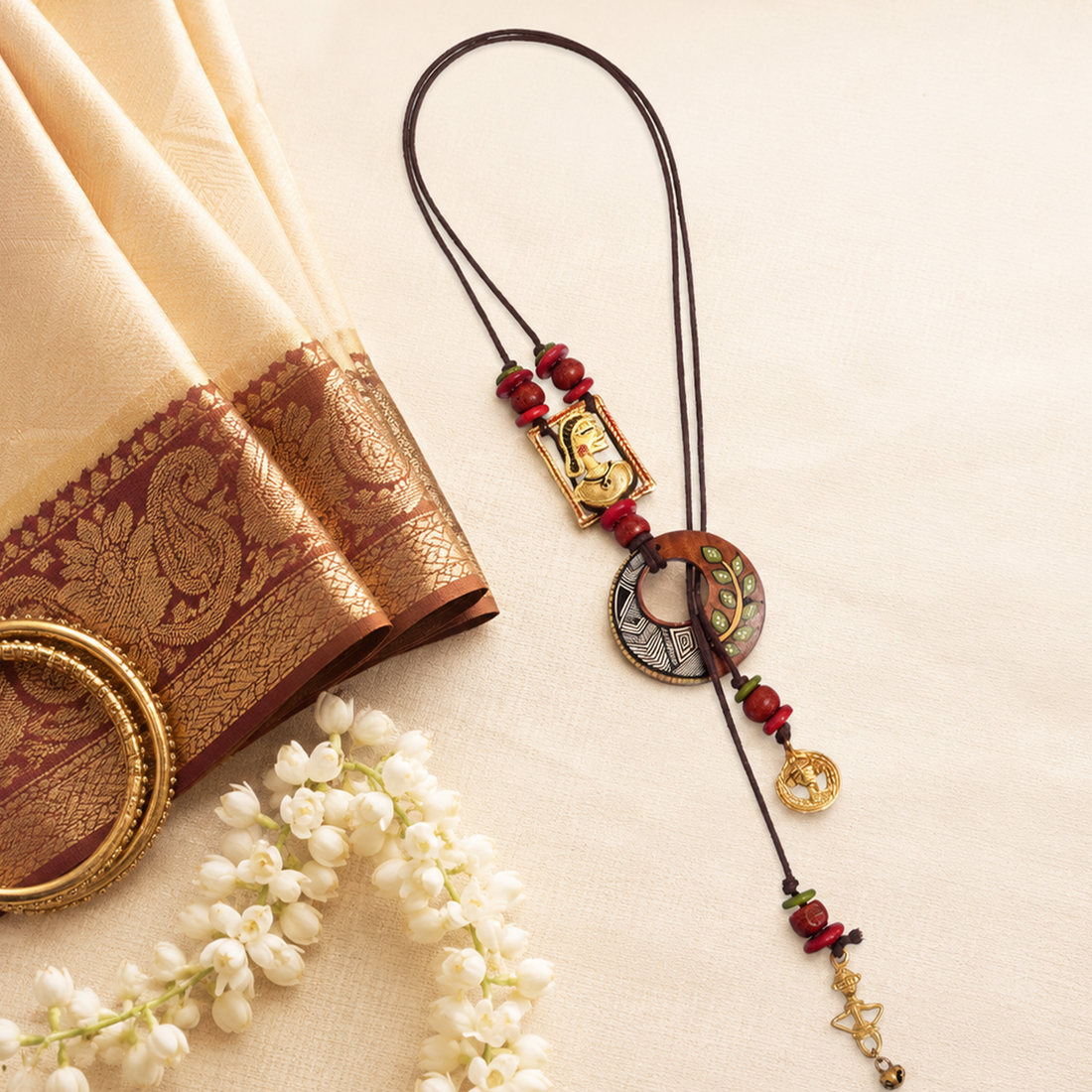 Cleopatra' Handcrafted Tribal Dhokra Necklace
