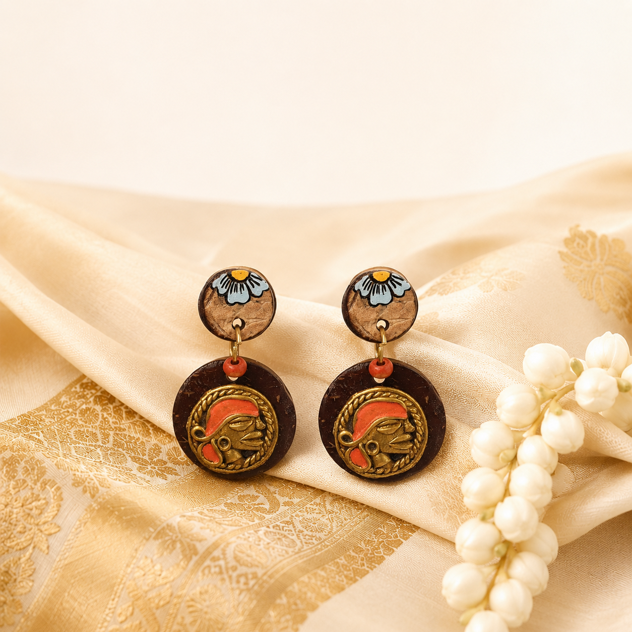Princess-I' Handcrafted Tribal Wooden Earrings