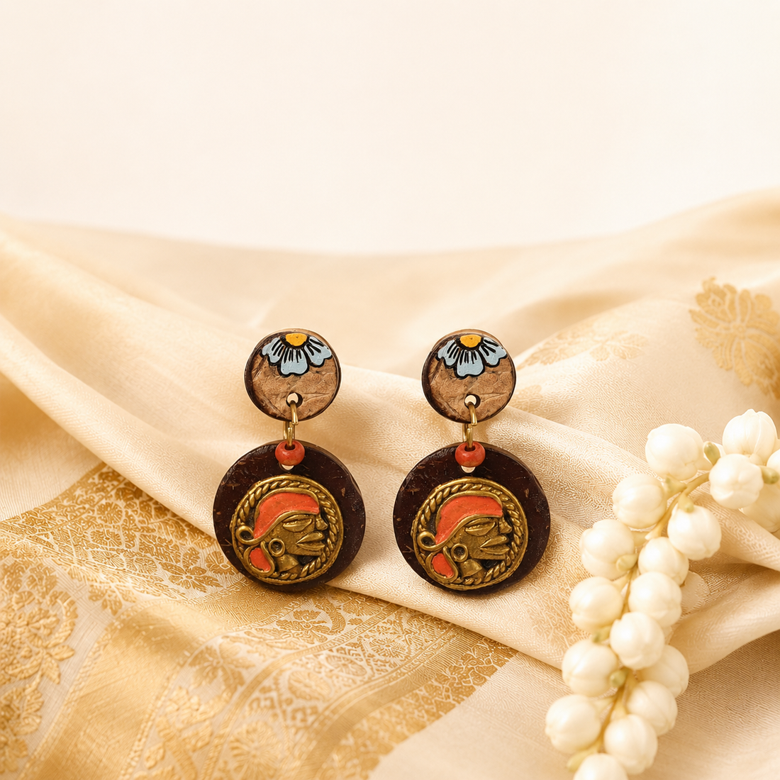 Princess-I' Handcrafted Tribal Wooden Earrings