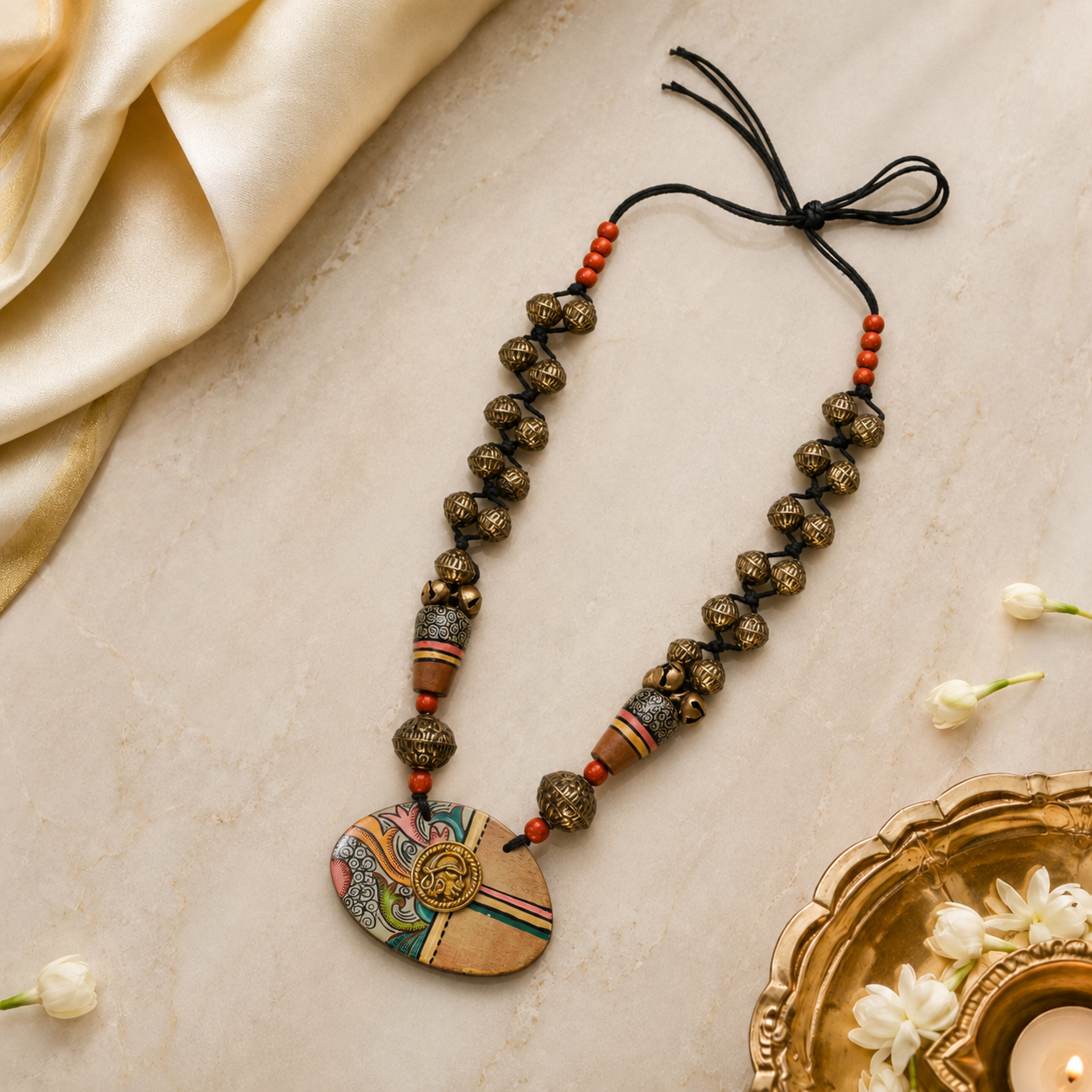 Blossom Brass Charm Necklace