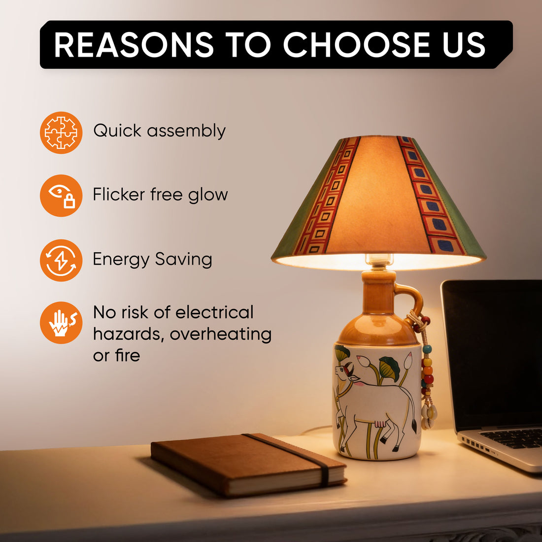 Royal Beige Radiance Ceramic Lamp & Shade