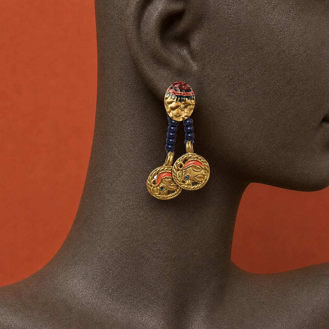Queens Twins Handcrafted Tribal Earrings