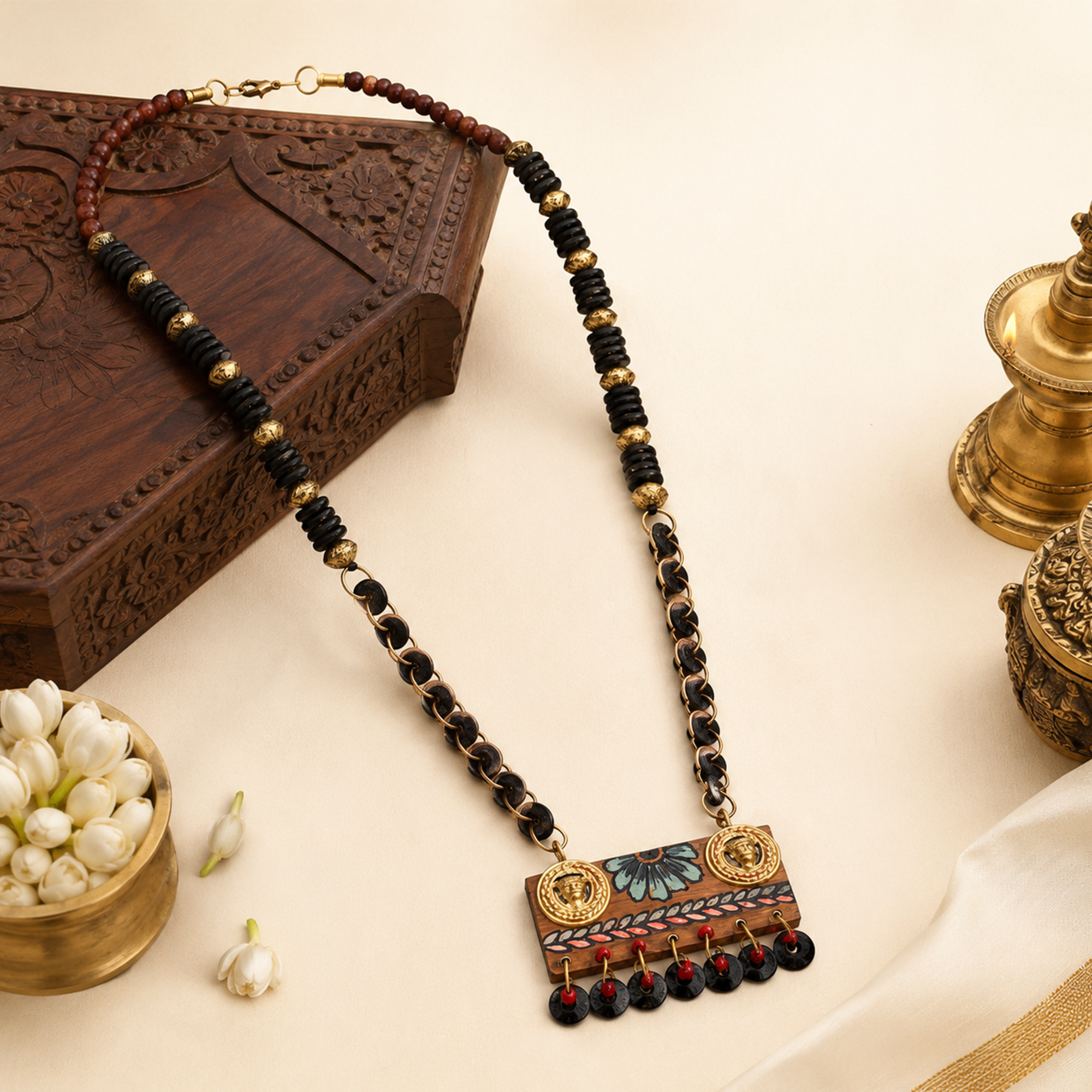 Tana-Mana' Handcrafted Tribal Dhokra Necklace