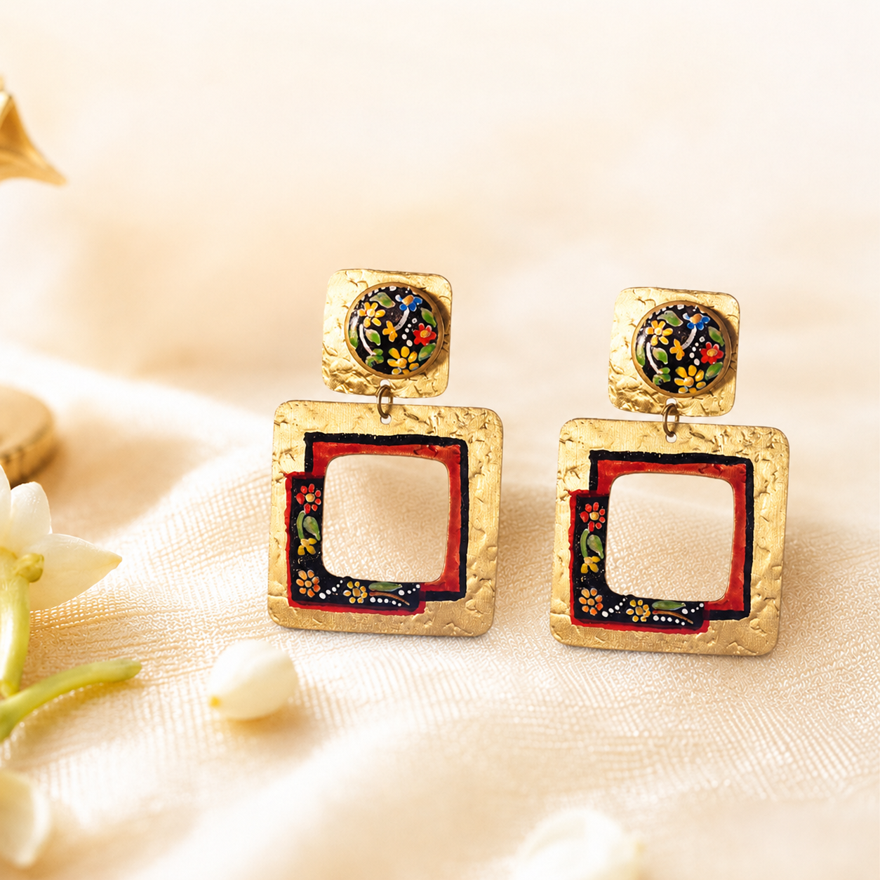 Golden Petal Earrings