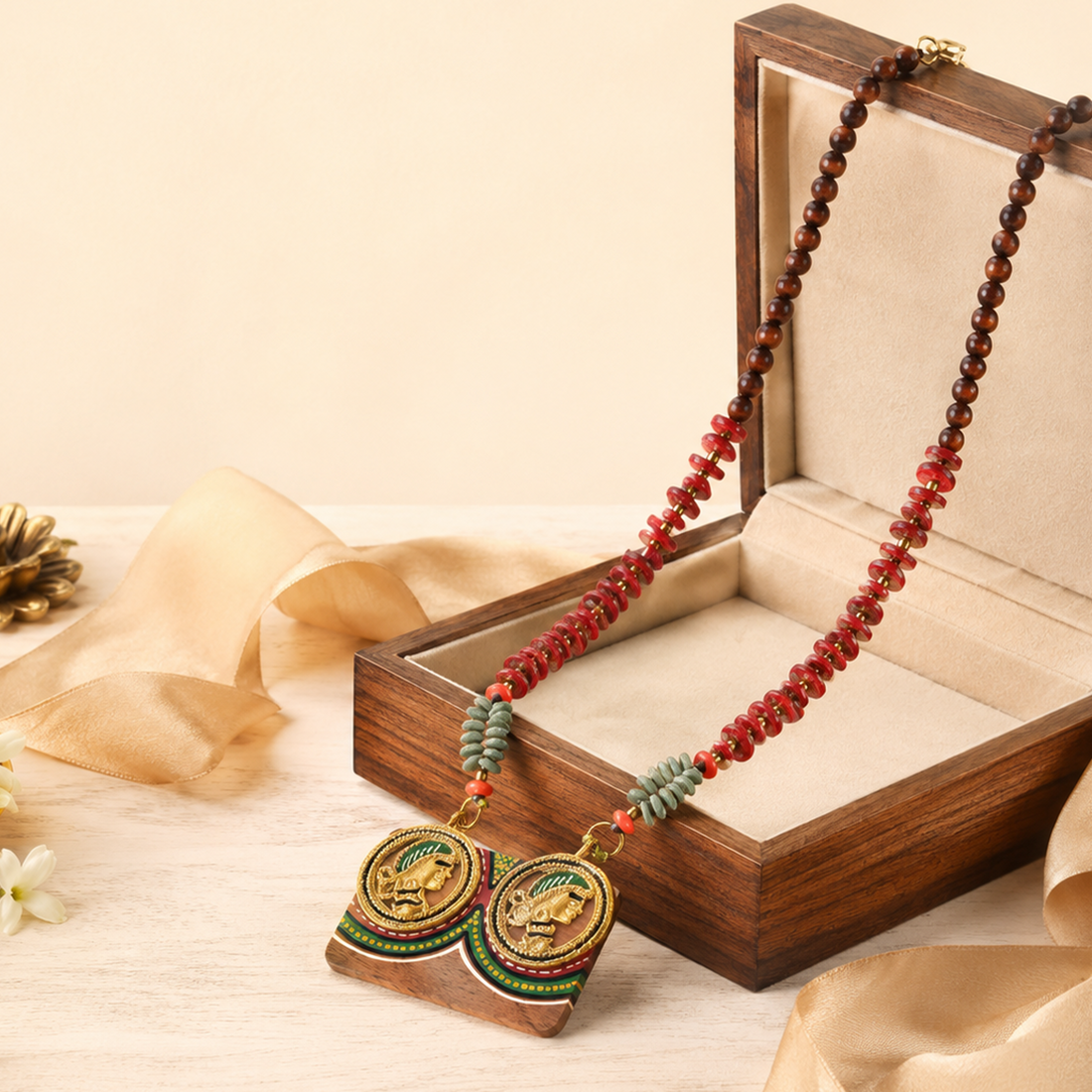 Queen's Twin Handcrafted Necklace
