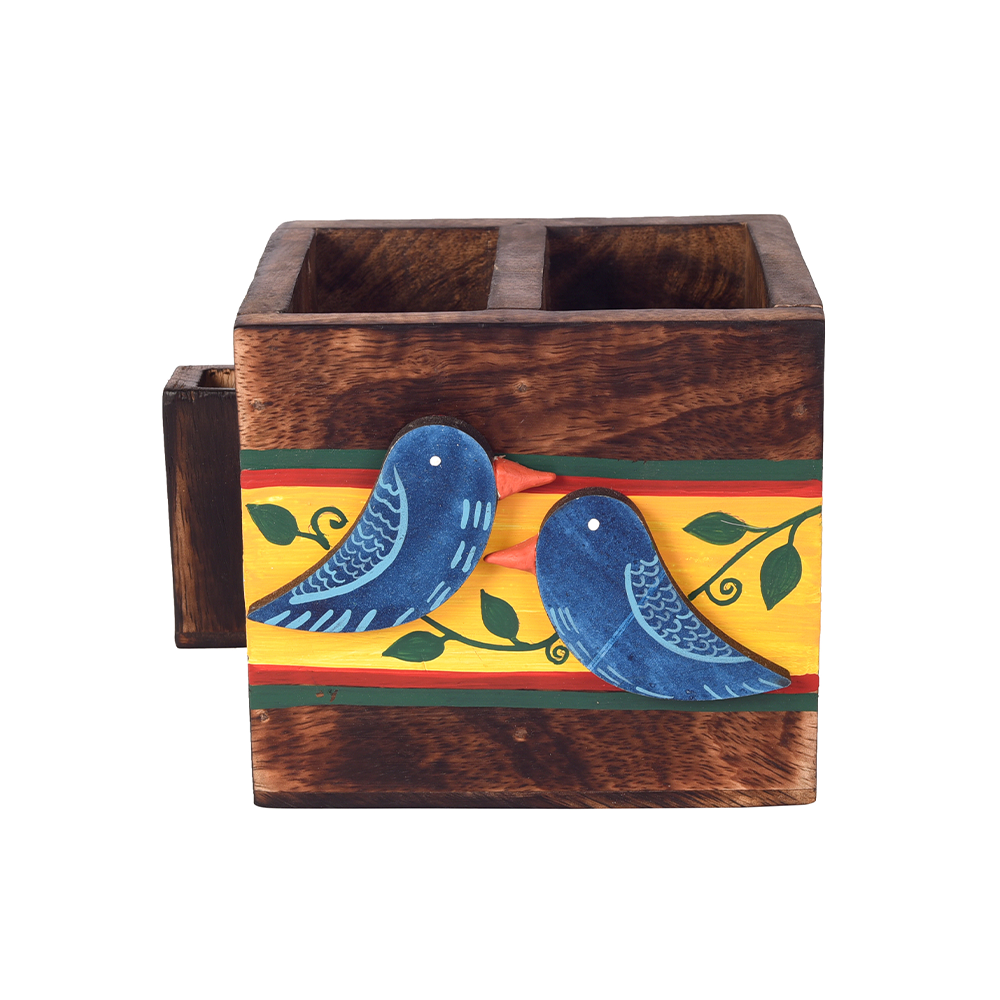 Love Birds Cutlery Holder Small (4.5x4x4)