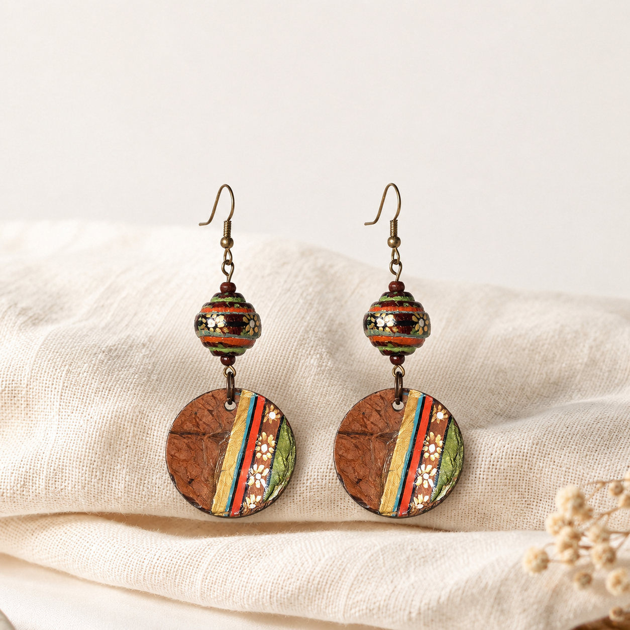 Swaying Coco Medley Ethnic Earrings