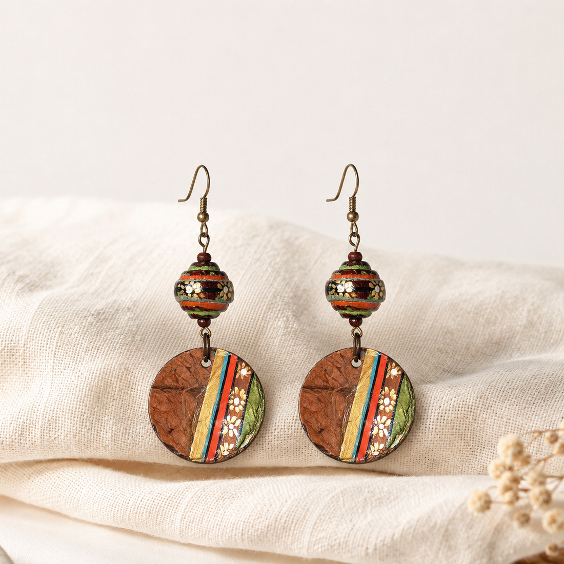 Swaying Coco Medley Ethnic Earrings