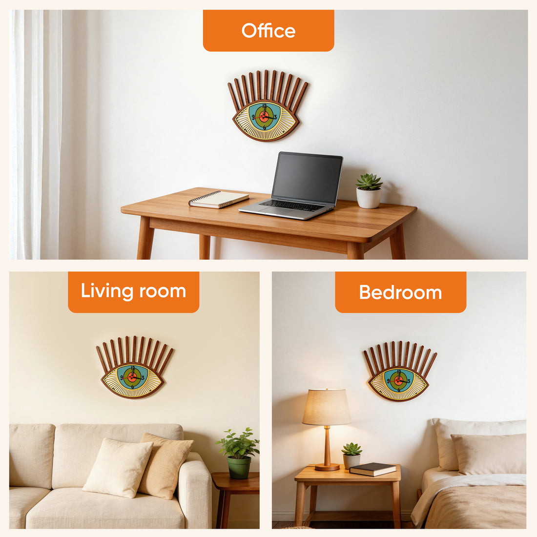 Tranquil Eyes Wall Clock