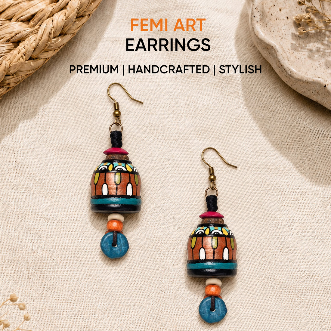 Femi Handcrafted Art Earrings