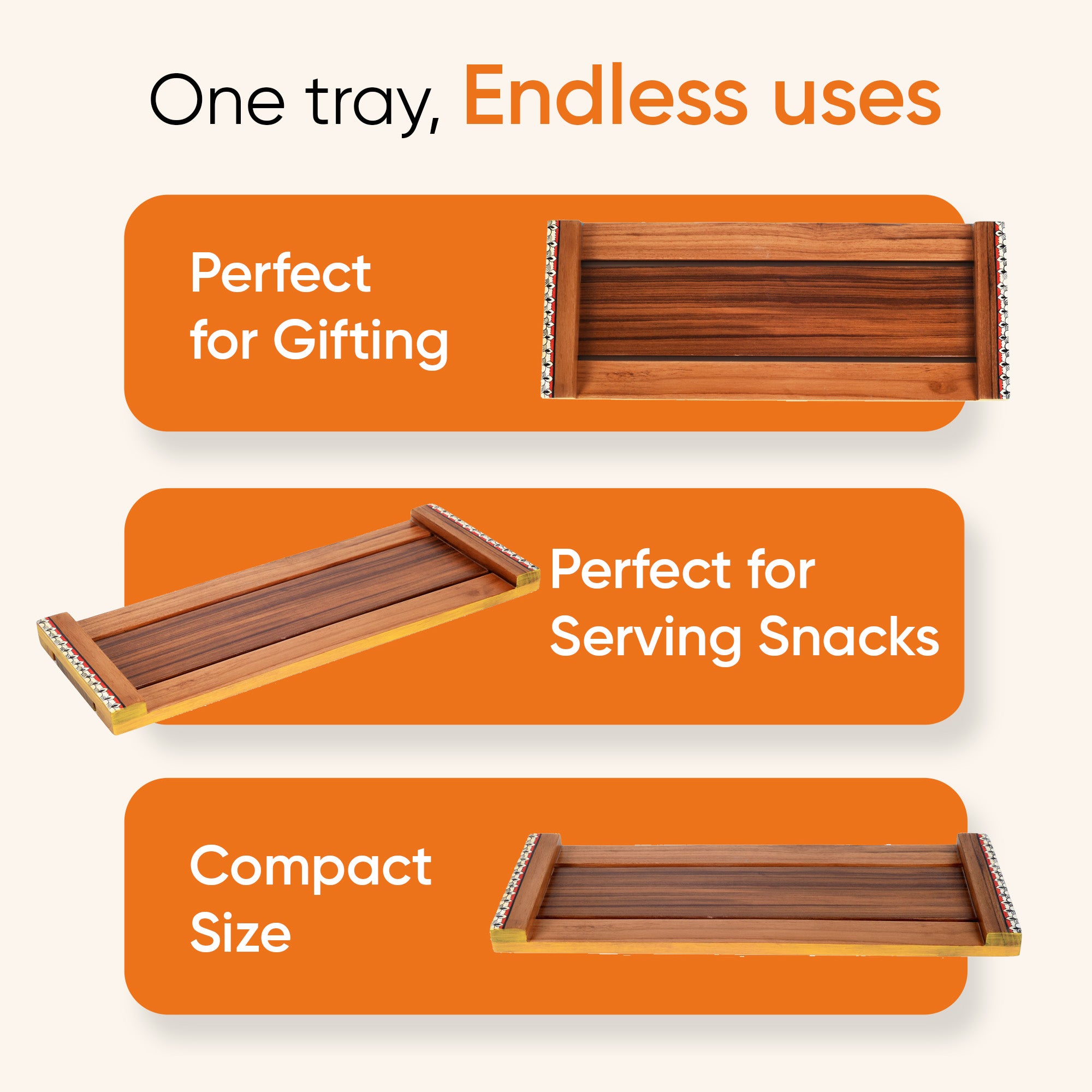 Artisanal Mosiac Wooden Tray